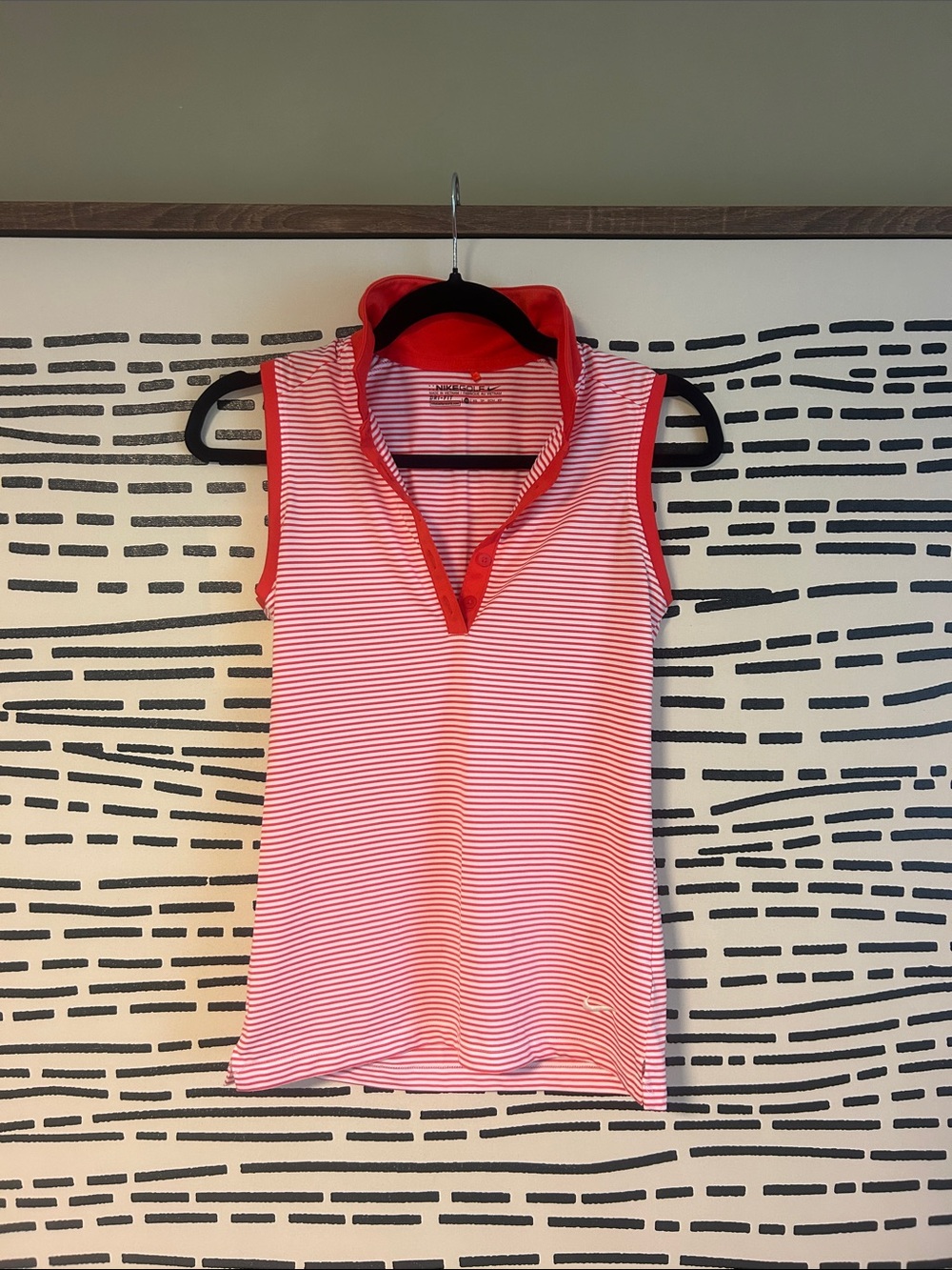 Nike Golf red striped collared polo tank size XS